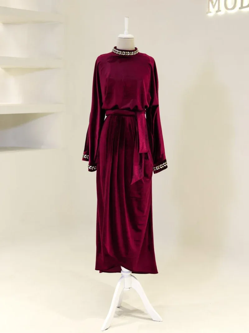 Velvet Ajda Modest Evening Dress