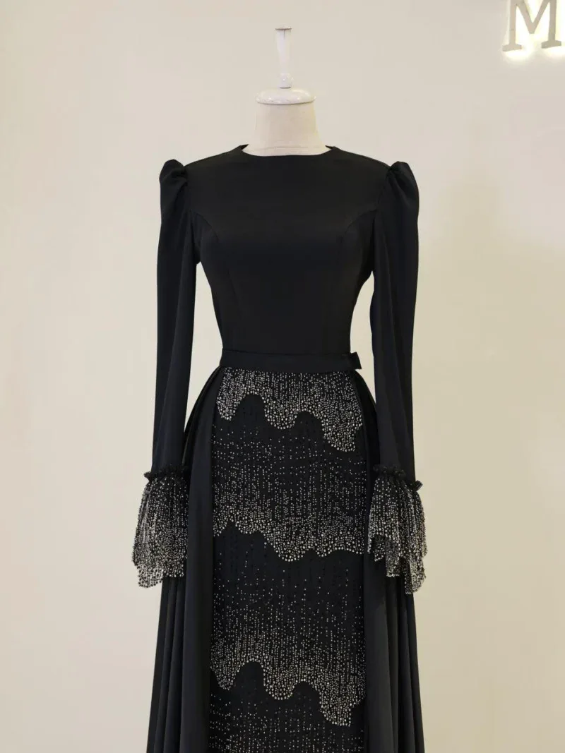 Wave Modest Evening Dress