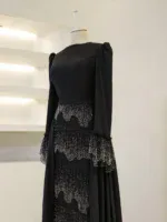 Wave Modest Evening Dress