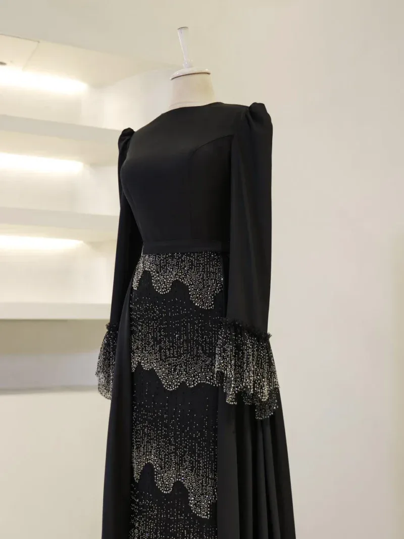 Wave Modest Evening Dress