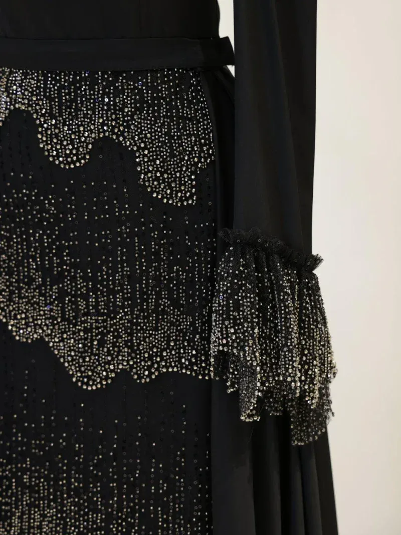 Wave Modest Evening Dress