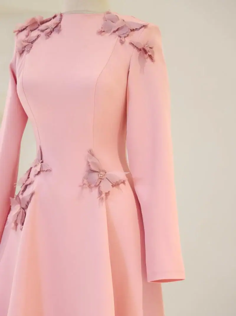 Butterfly Modest Evening Dress