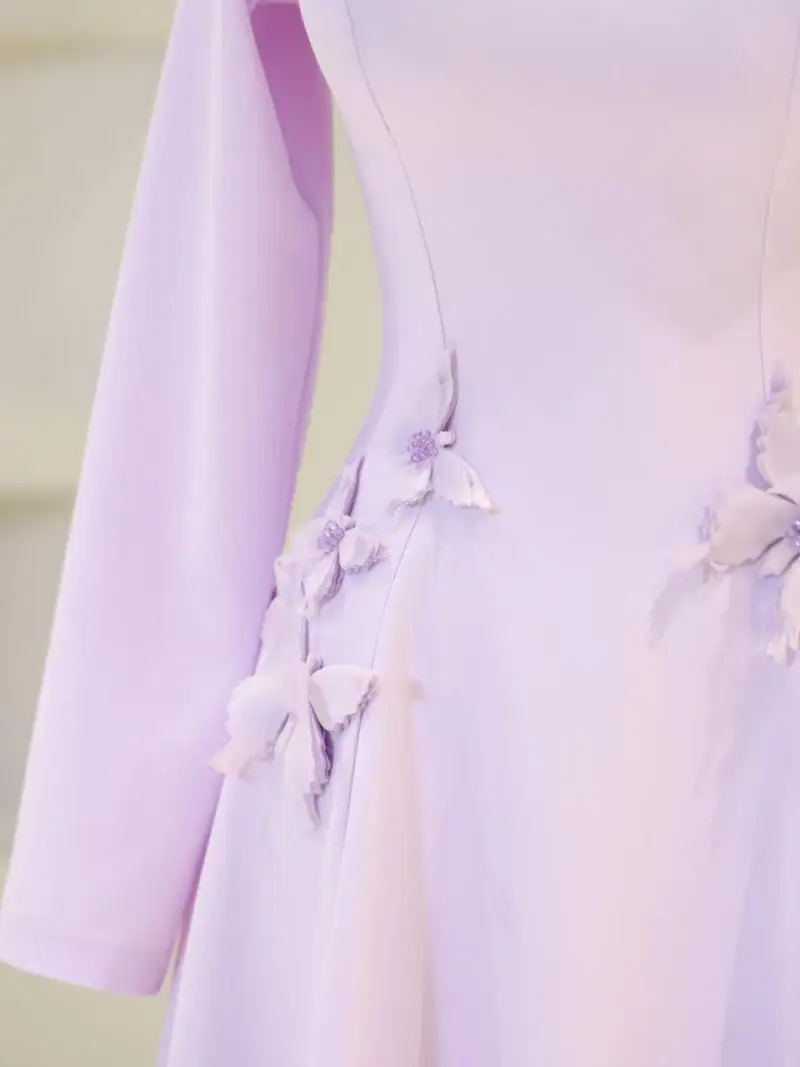 Butterfly Modest Evening Dress