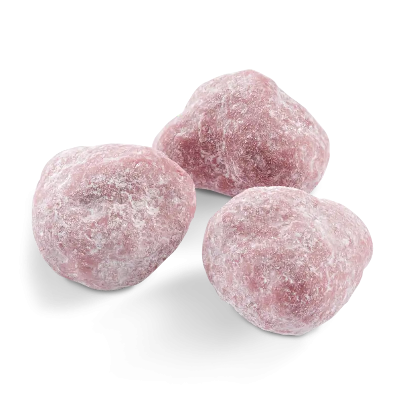 Soft Turkish Delight candies with pink powdered sugar coating, perfect for authentic Turkish treats and gifts.