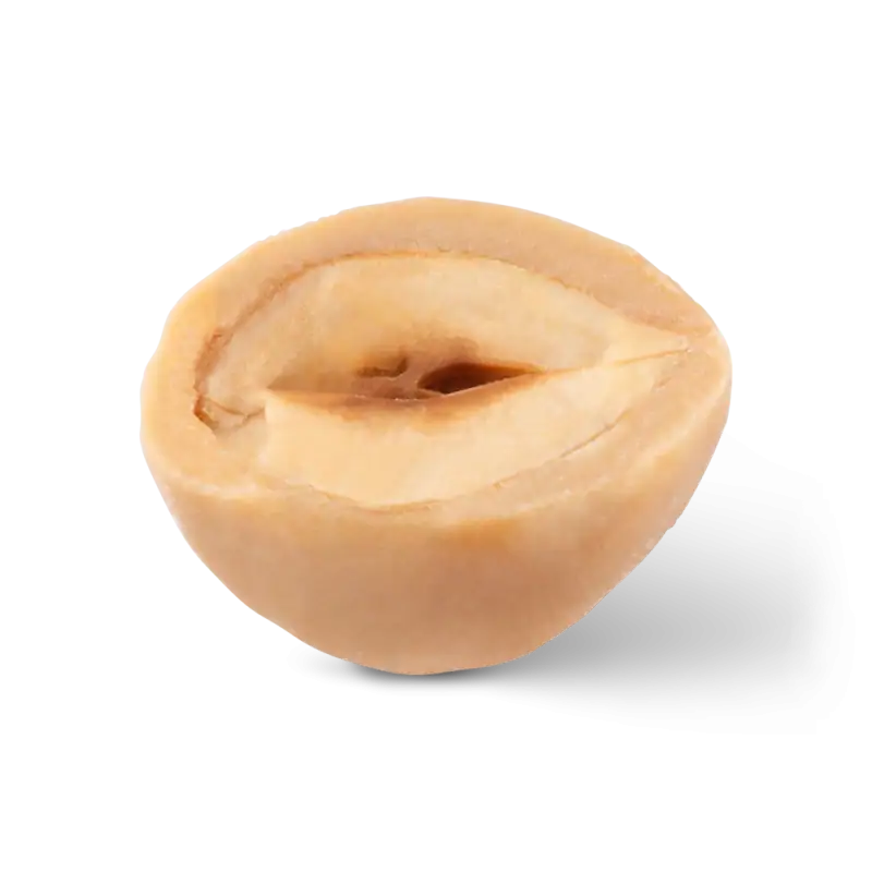 Roasted hazelnut half with smooth, crunchy texture, organic snack, ideal for healthy eating, gluten-free. Fresh, quality Turkish product from Shop of Turkey.