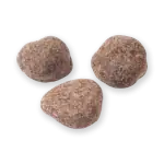 1. Three Turkish volcanic stones with rough texture, brown and gray tones, isolated on black background, showcasing traditional craft materials.