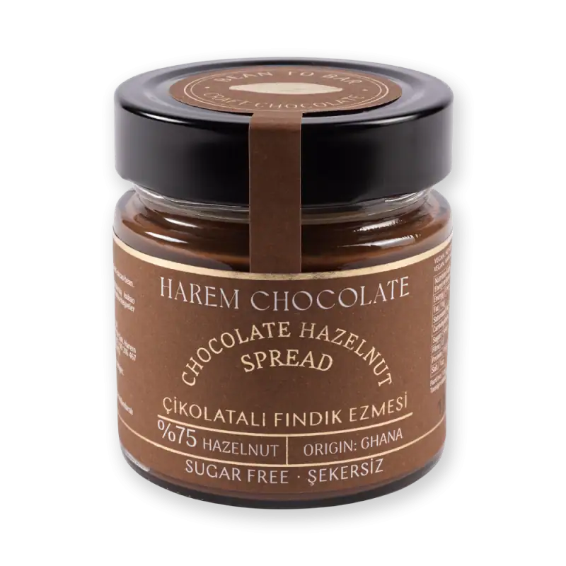 Creamy chocolate hazelnut spread jar from Turkey with high-quality ingredients and fast shipping options.
