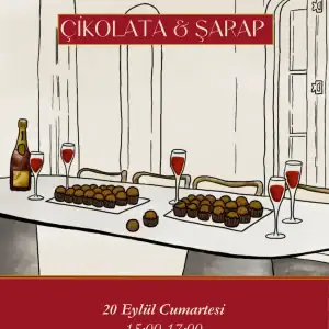 Luxurious Turkish chocolates and desserts displayed on a table with champagne glasses, promoting exquisite treats from Turkey for online shopping and fast delivery.