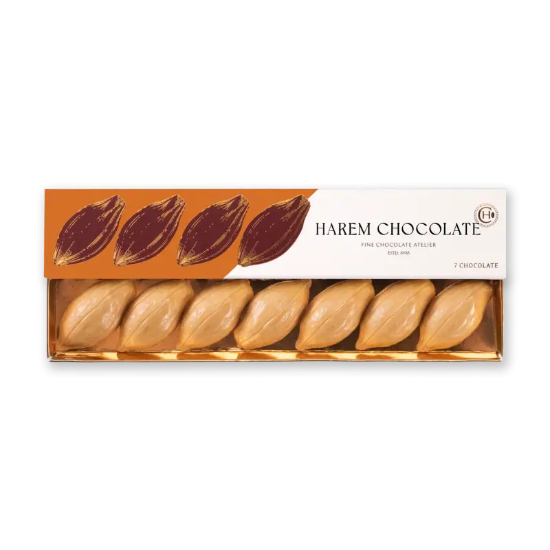Premium Turkish harem chocolate pralines in elegant packaging, perfect for gifting or indulging, with fast shipping from Turkey.