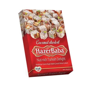 Coconut Coated Double Nut Turkish Delight - HazerBaba
