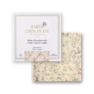 Delicious white chocolate with crispy crepe and coffee, made in Turkey, perfect for gifting or indulging, with fast shipping from Shop of Turkey.