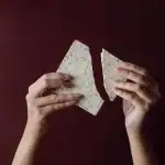 Turkish soapstone, split in half, showcasing traditional craftsmanship and natural materials; ideal for authentic Turkish experiences.