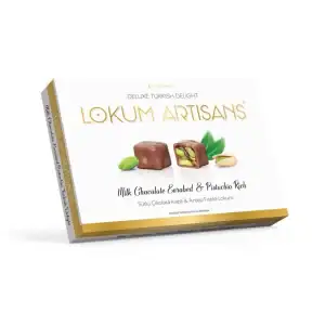 Double Pistachio Chocolate Covered Turkish Delight - HazerBaba