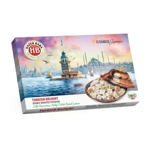 Double Roasted Turkish Delight with Pistachios - HazerBaba