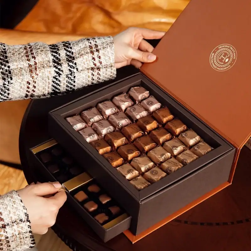 Delicious Turkish chocolates in an elegant gift box, perfect for special occasions and gifting. Fast shipping from Turkey available.