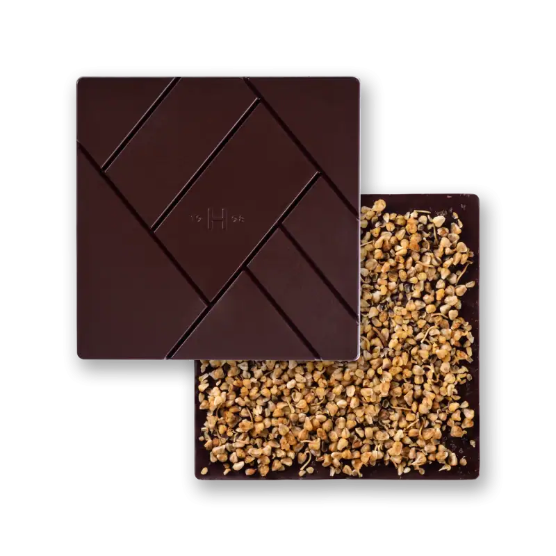 Rich dark chocolate with crunchy hazelnuts in a stylish square box, perfect for gifting or indulging yourself. Fast shipping from Turkey available at Shop of Turkey.