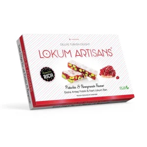 Extra Pistachio and Pomegranate Turkish Delight Bar - HazerBaba