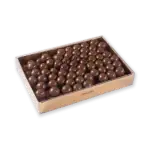 1. Luxurious box of Turkish milk chocolates, smooth and round, perfect for gifting or indulging.