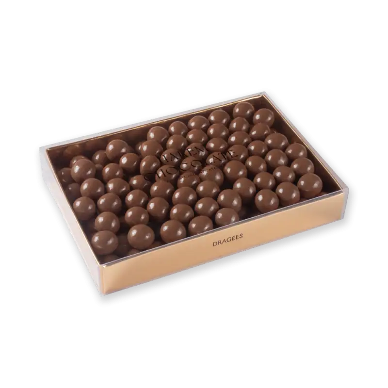 1. Luxurious box of Turkish milk chocolates, smooth and round, perfect for gifting or indulging.