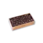 Soft Milk Chocolate Almonds in Elegant Transparent Box for Premium Gifting and Snacking.