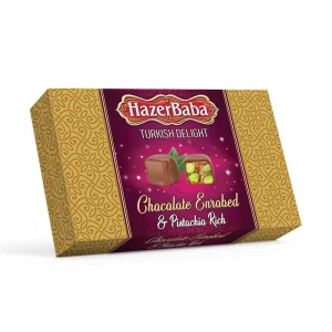Milk Chocolate Covered Double Pistachio Turkish Delight - HazerBaba