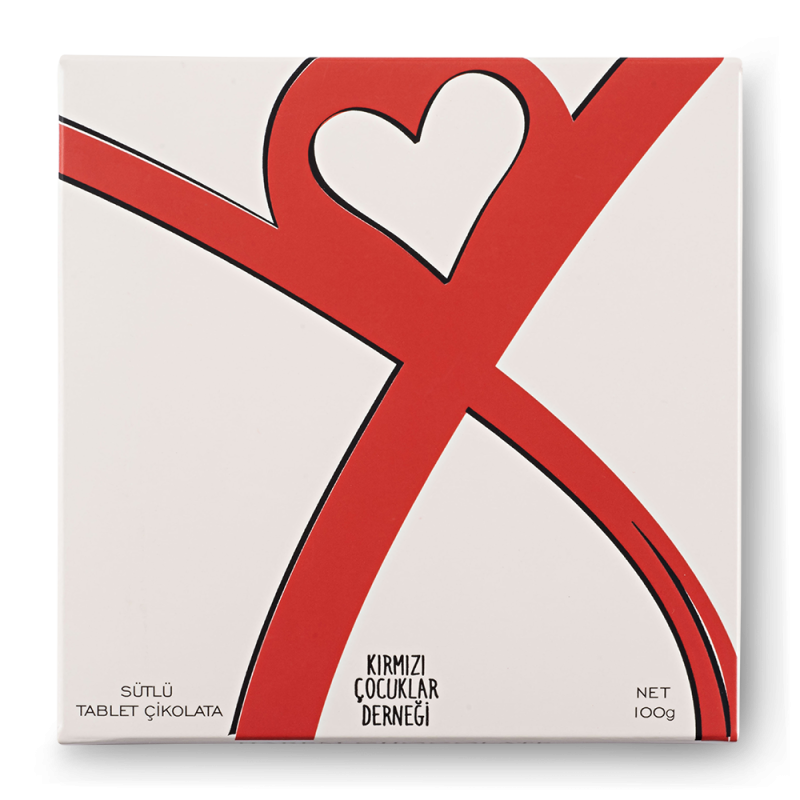 1. Bright red and white box of Turkish chocolate with a heart and ribbon design, highlighting love and sweetness.