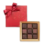 Luxurious box of assorted Turkish chocolates with elegant gold and red packaging, perfect for gifting or celebrating special occasions.