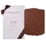 Delicious Turkish slab chocolate with crispy rice, packaged in elegant white box with brown ribbon, perfect for gifts or personal indulgence.