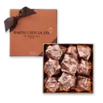 Luxurious Turkish Harem Chocolate box with individually wrapped chocolates inside, perfect for gifting or indulging, featuring elegant packaging and rich flavors from Turkey.