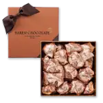Luxurious Harem Chocolate box with wrapped candies, elegant packaging, and ribbon for gifting, showcasing premium Turkish chocolates from Harem Chocolate.