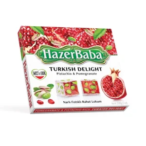 Pomegranate Double Pistachio Turkish Delight - HazerBaba