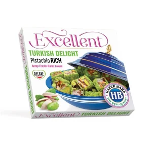 Powdered Pistachio Coated Turkish Delight with Pistachios - HazerBaba