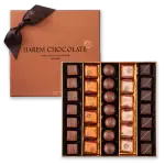 Luxurious box of assorted Harem Chocolate truffles and pralines, perfect gift for chocolate lovers, with elegant packaging and fast shipping from Turkey.