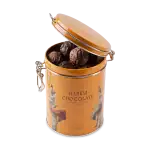 Delicious Turkish handmade chocolates in a stylish orange container, perfect for gift-giving or personal indulgence. Fast shipping available from Turkey.