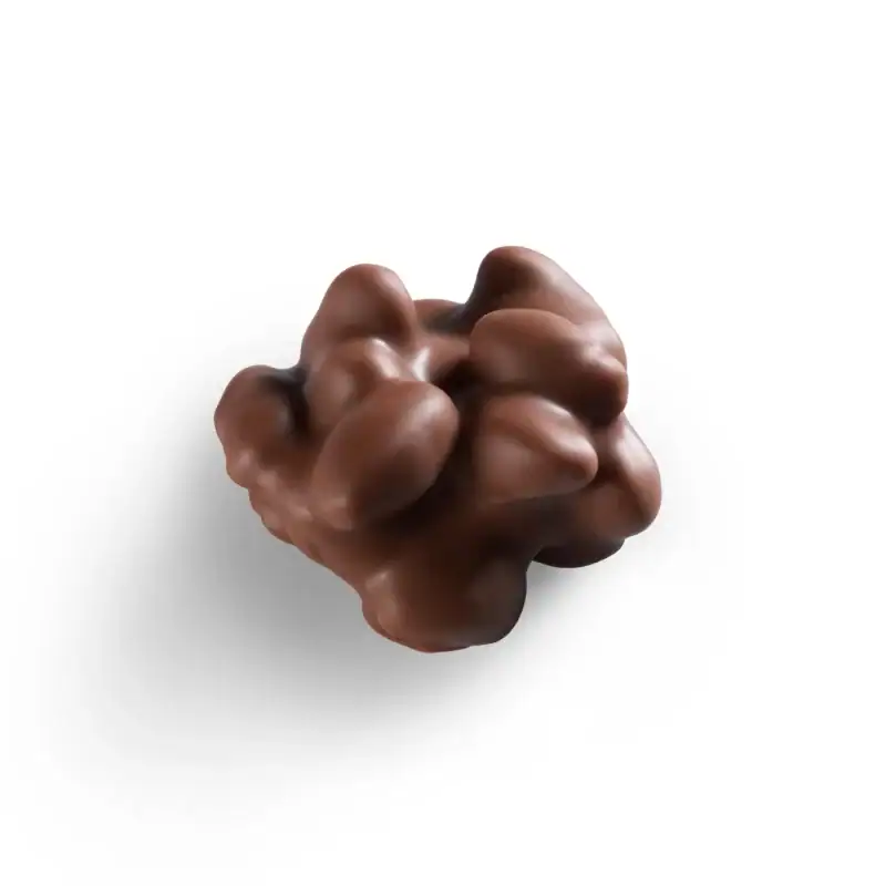 Rich, smooth milk chocolate cluster with a glossy finish, perfect for satisfying sweet cravings or gifting. Crafted for lovers of high-quality Turkish chocolates.
