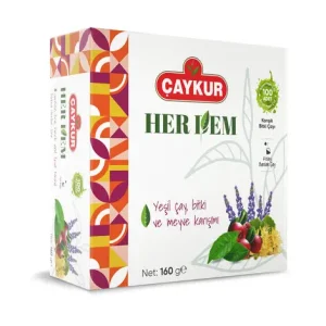 Herdem Green Mixed Herbal Tea Infusion Bags 160g - Çaykur