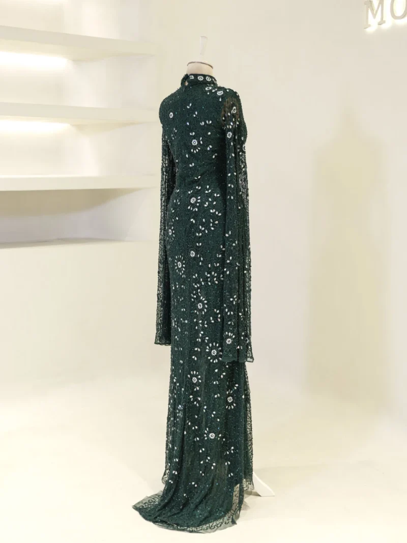 Couture Ebony Evening Dress