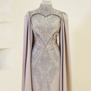 Couture Lysine Modest Evening Dress