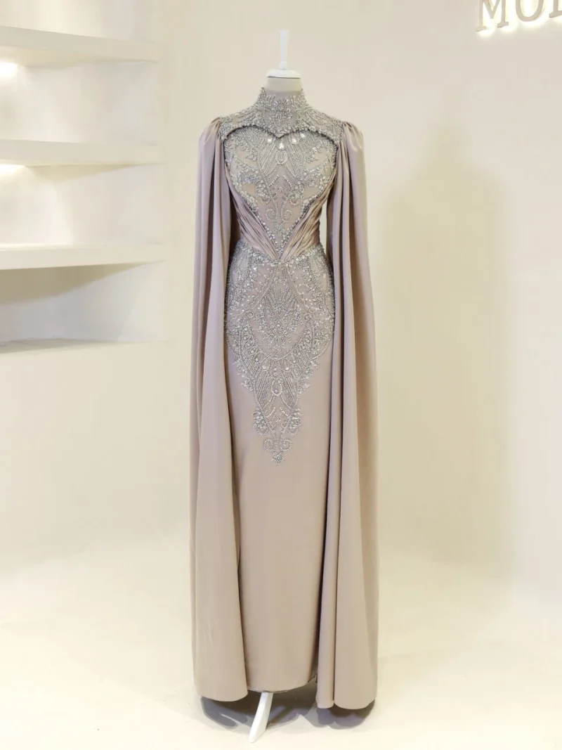 Couture Lysine Modest Evening Dress