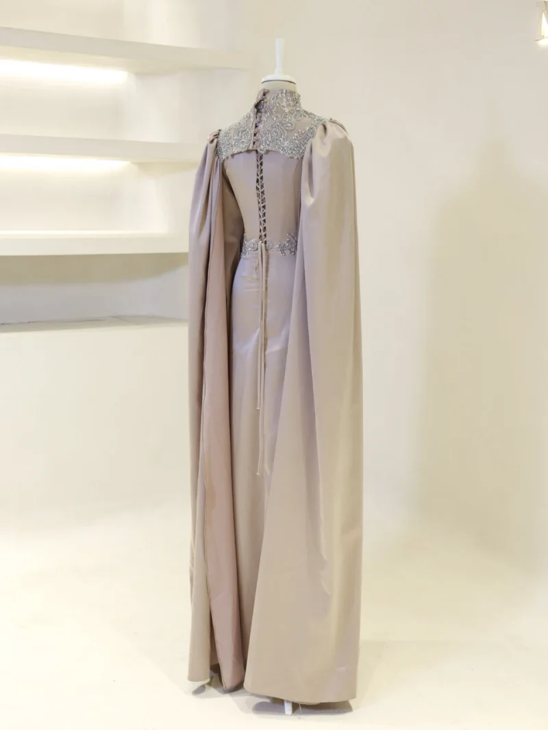 Couture Lysine Modest Evening Dress