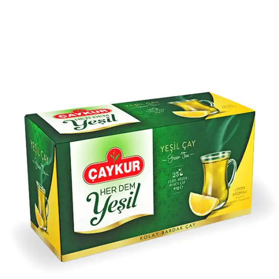 Green Tea Bags (Lemon) - Çaykur Green Tea Bags (Lemon) - Çaykur