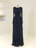 Couture Carmine Evening Dress