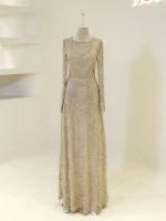 Couture Carmine Evening Dress