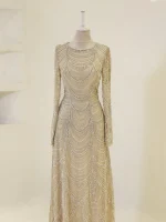 Couture Carmine Evening Dress