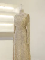 Couture Carmine Evening Dress