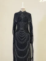 Couture Sorev Modest Evening Dress