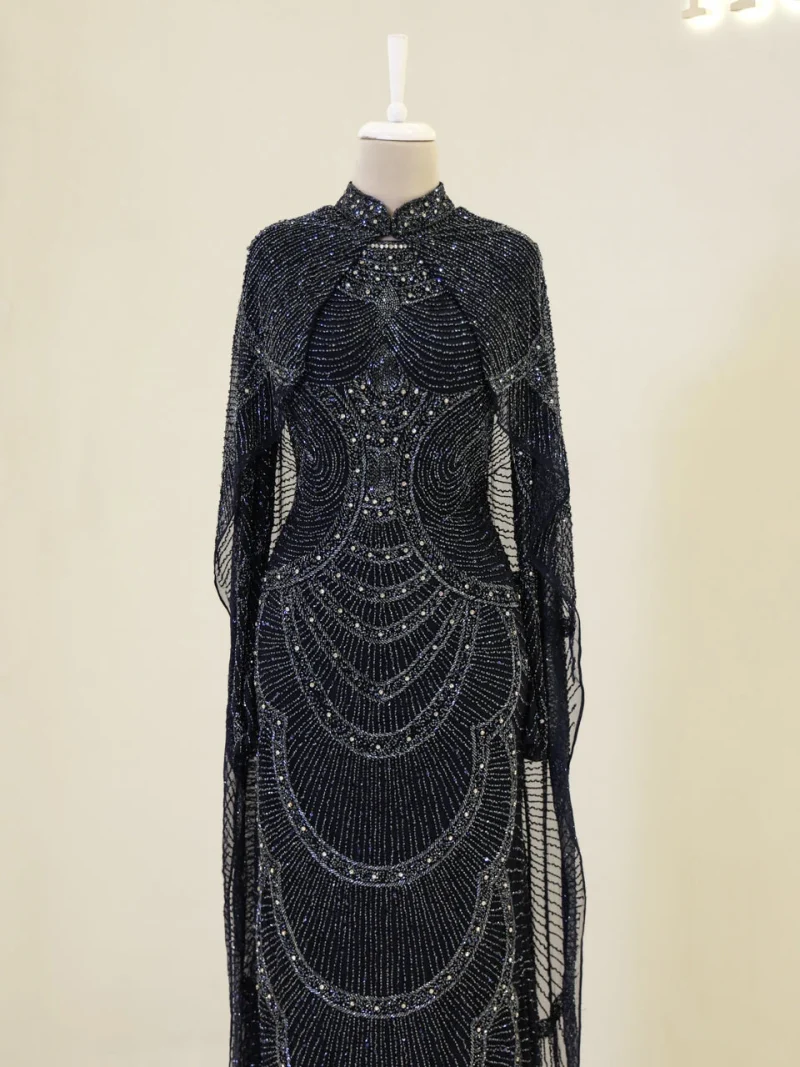 Couture Sorev Modest Evening Dress