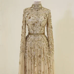 Couture Zorel Modest Evening Dress