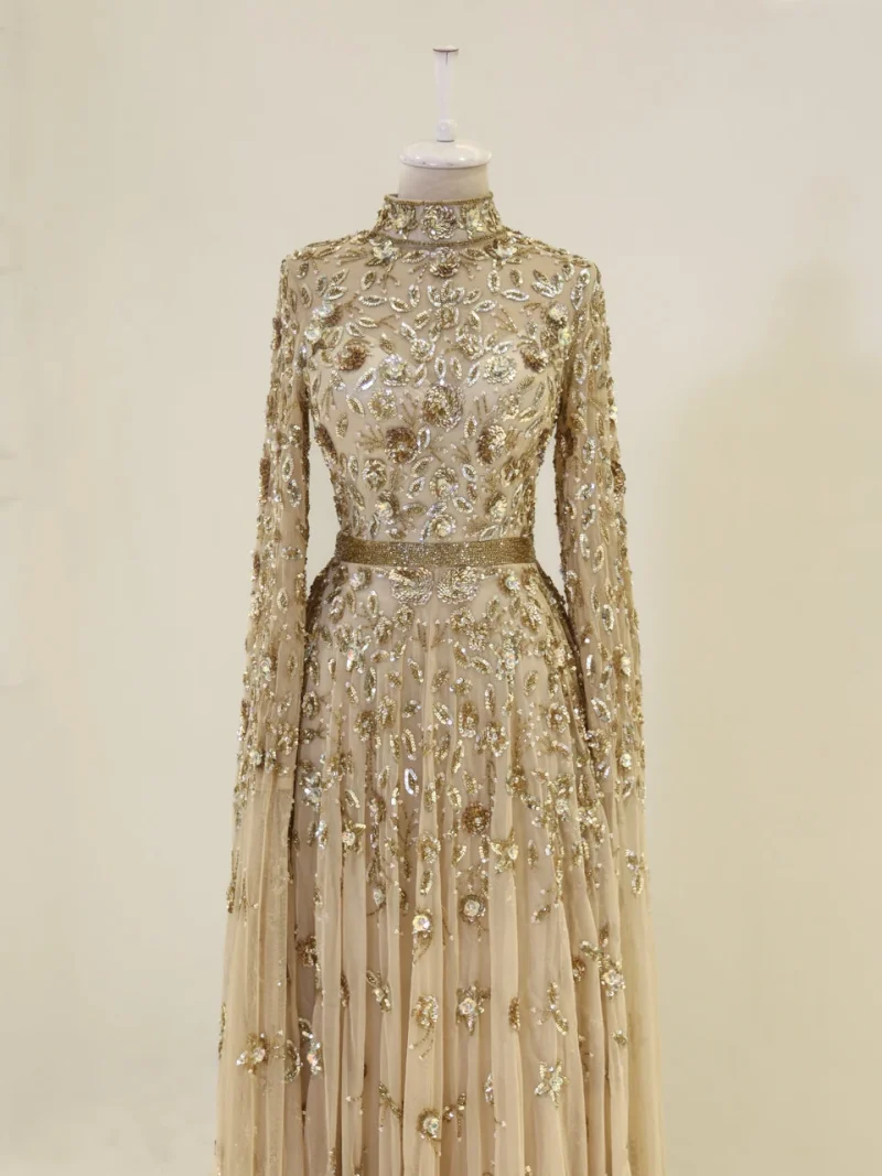 Couture Zorel Modest Evening Dress