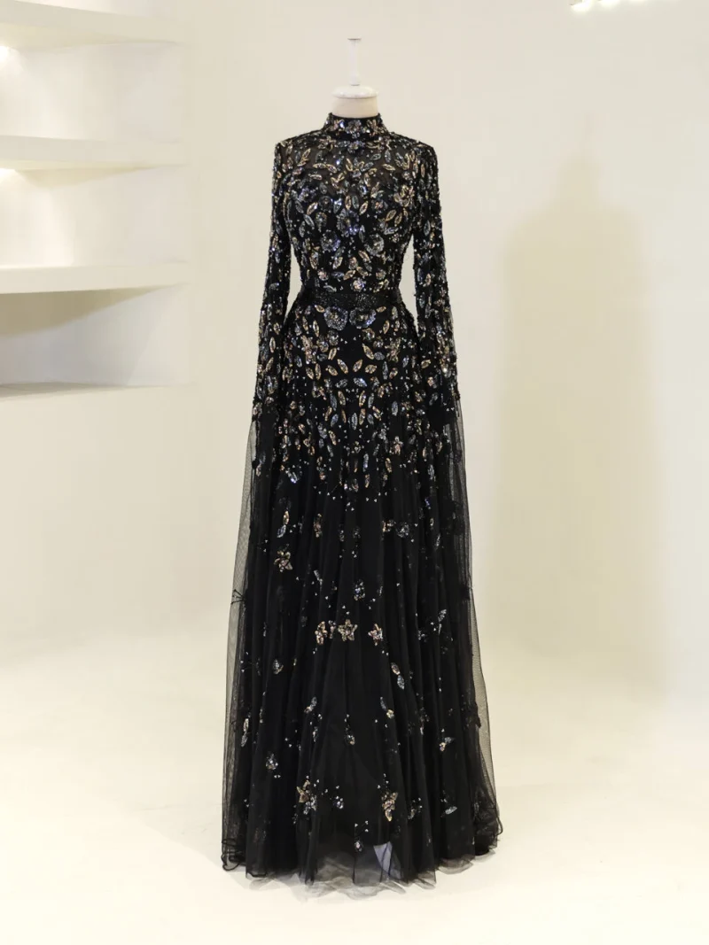 Couture Zorel Modest Evening Dress